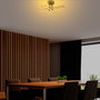 Opviq Lámpara de Araña 13664 Dorada Metal 61 cm Ancho Elegante Glamour para Salón Comedor Dormitorio